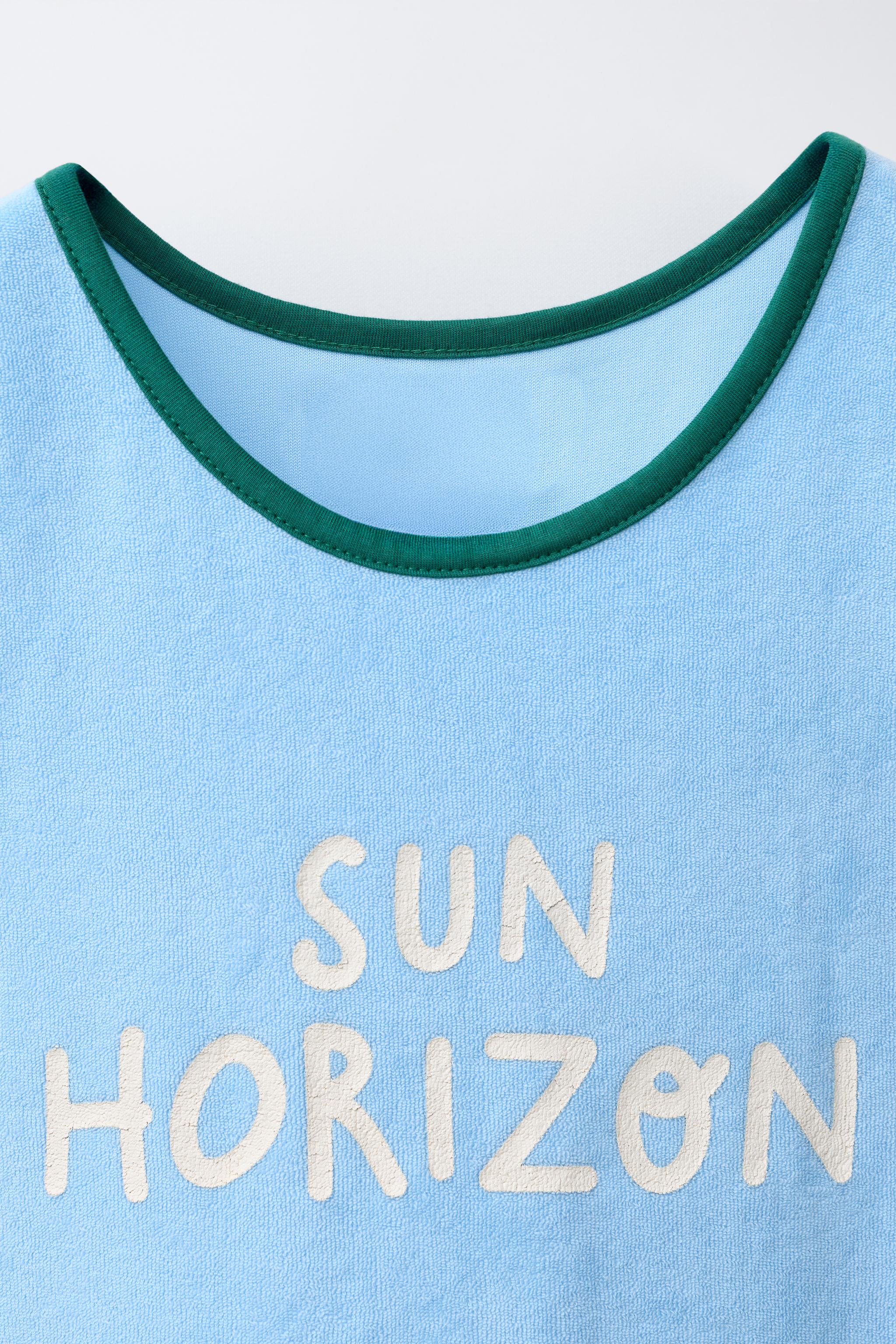 TERRYCLOTH TEXT T-SHIRT